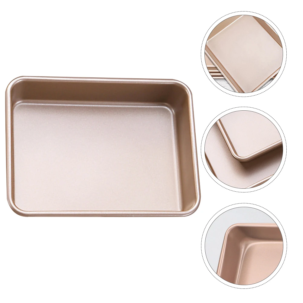 

Non-Stick Baking Pan Carbon Steel Cake Mould Kitchen Bread Bakeware One-Piece Design Smooth Edges Easy Demold Uniform Heating