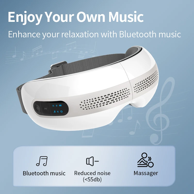 Eye Massager with Heat and Cooling Relax Eye Strain Dry Eyes Music Heated Reduce Dark Circles,Rechargeable Cordless