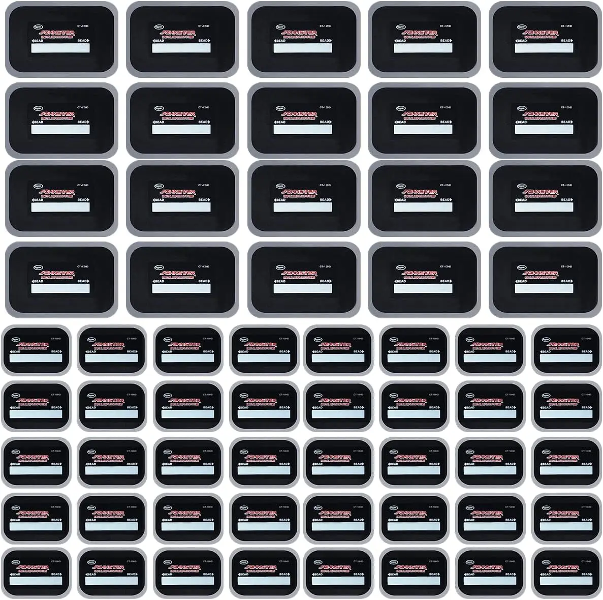 60-Piece Heavy Duty Tire Patches 2.6 x 3.2' & 3.4 x 4.8', Rubber Radial Repair Kit for Car, Truck, Bus, Tractor