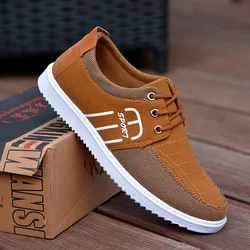 Hot Heren Merk Canvas Schoenen Lichtgewicht Sneakers Herfst Mannen Ademende Gevulkaniseerde Schoen Lace Up Werkschoenen Man Drive Schoen