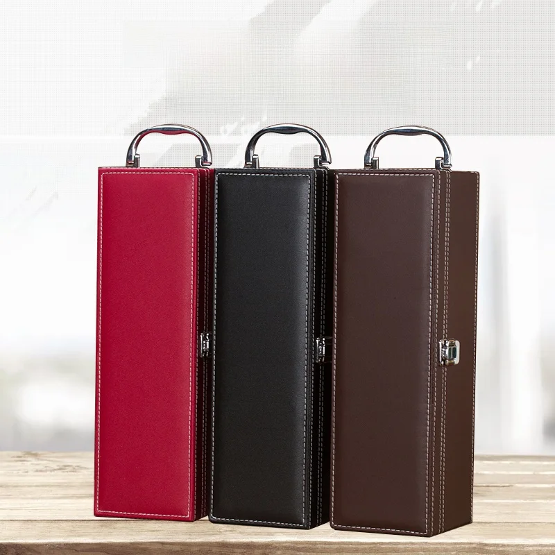 High-End Single Bottle Red Wine Box Wine Gift Box Universal Red Wine Packaging Box Handmade Wine Case Wine Storage Box