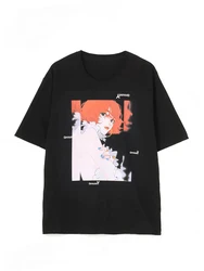 Japanese Anime T-shirt Yamamoto Yohji Harajuku Men's and Women's Short Sleeve Cotton Round Neck Summer Short Sleeve Tee