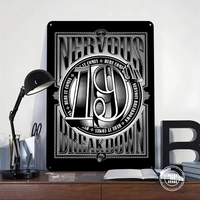 19th Nervous Breakdown Metal Poster Custom Wall Art Retro Vintage Tinplate Signs for Man Cave Interior Decoration Living Room