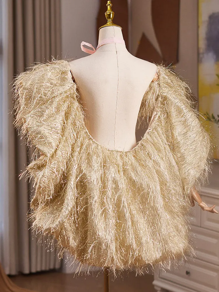 

Champagne Handmade Large Shawl 2026 New Evening Dress Accessories Catwalk Performance Hosting Cape Wedding Accessories Vestido