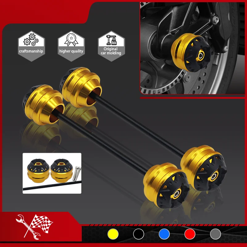 

NEW Motorcycle Front Rear Wheel Axle Fork Crash Sliders Falling Protector For 749 999 S/R monster821 620 695 696 795 796 797