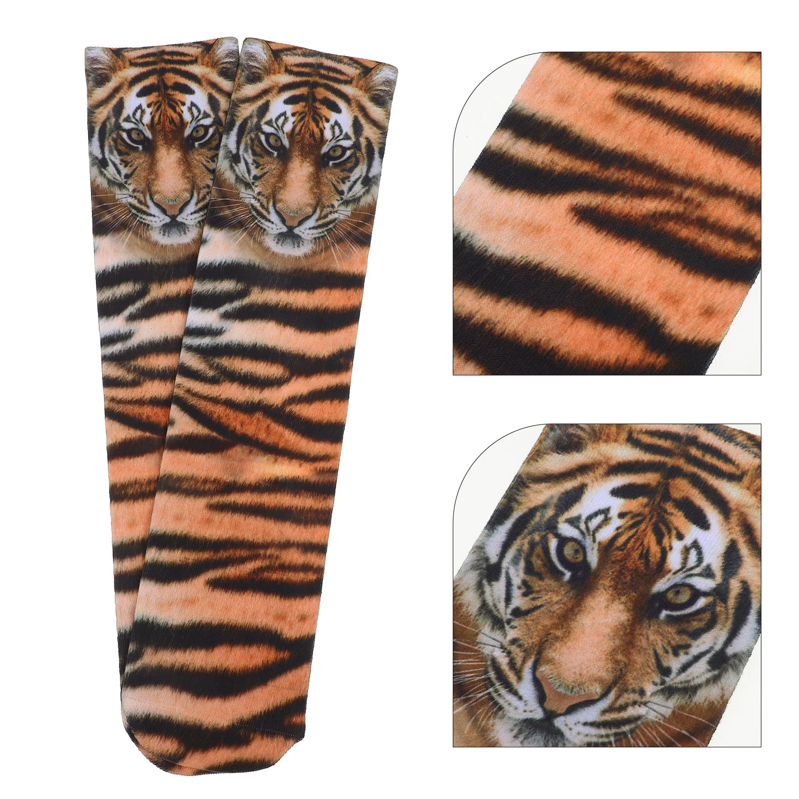 Animal meias masculinas acessórios traje acessório confortável tigre impressão 3d gosto