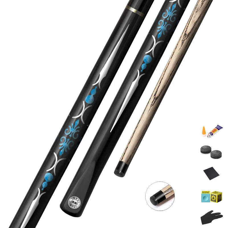 

202511.5mm Head Wooden Snooker Pool Stick with Stainless Steel Butt Sleeve and Radial Joint