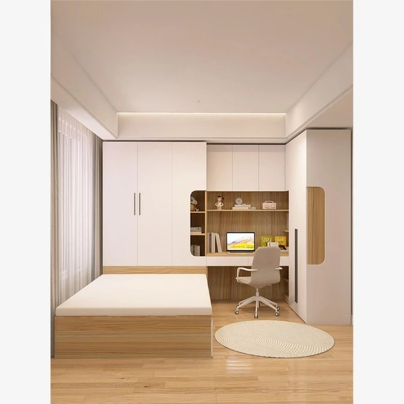 

Wardrobe bed integrated small apartment household bedroom set combination space saving high box tatami