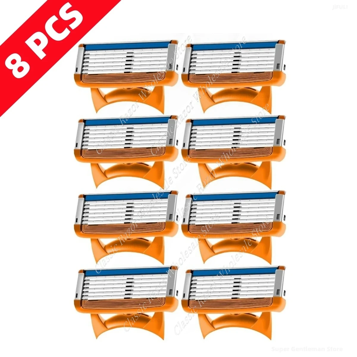 5 lâminas de barbear substituição segurança manual máquina barbear lâmina lâminas aço inoxidável à prova dwaterproof água terno para fusão5