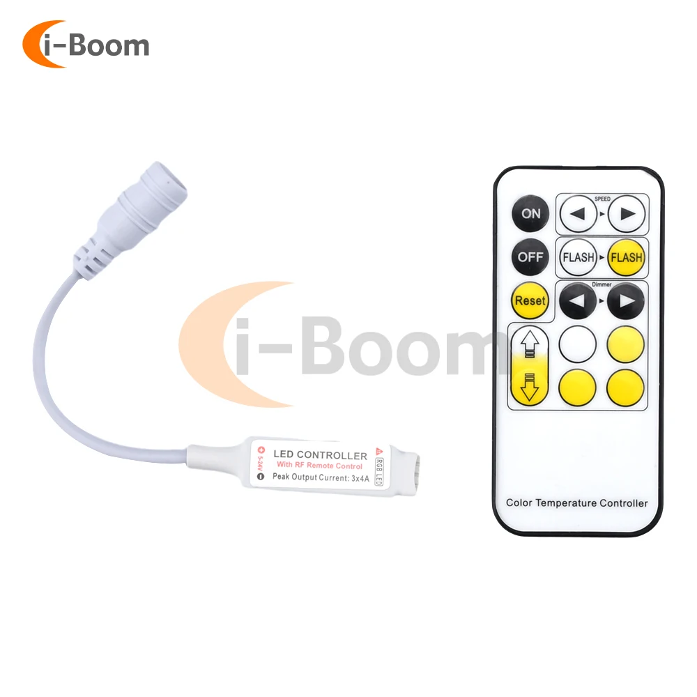 

DC5-24V LED Light Driver Module Dual Color Temperature LED Dimming Controller 15 Keys Infrared LED Matrix Panel