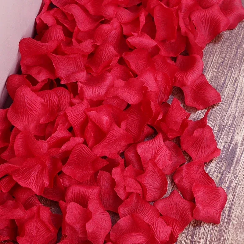 2000/100pcs Artificial Rose Petals Flowers Romantic Anniversary Silk Fake Petal for Brithday Wedding Party DIY Decoration Rose