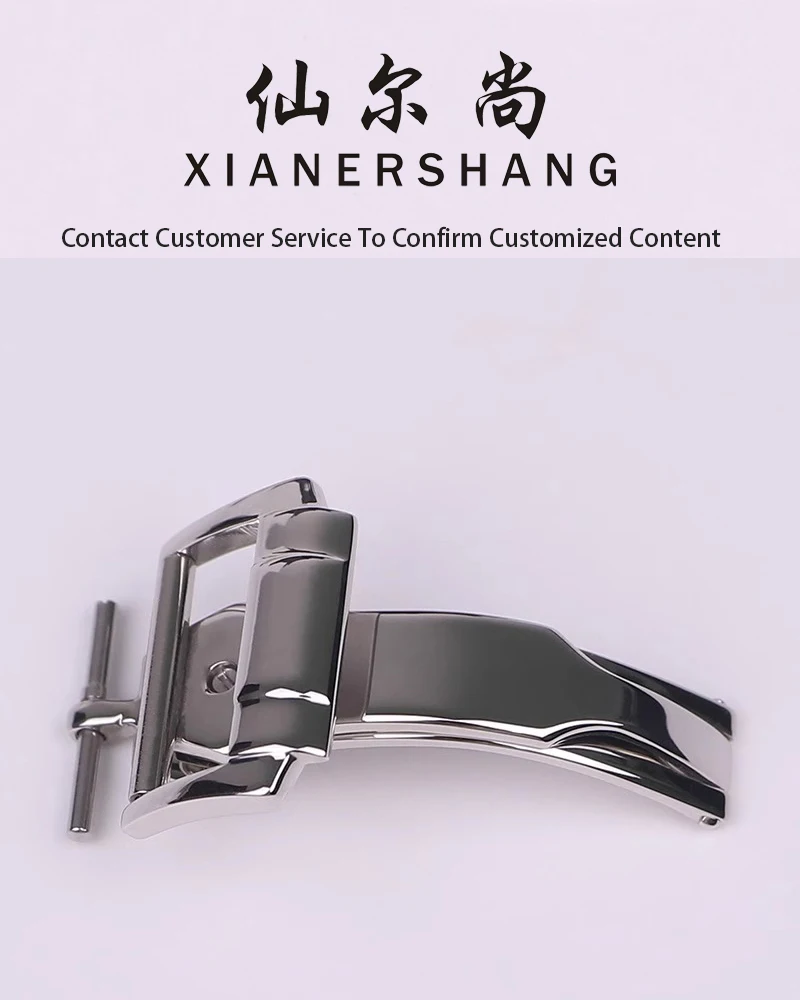 XIANERSHANG Male Custom P-IAGET Original Watch Clasp 16MM 18MM Belt Buckle 316L Stainless Steel Folding Buckle Watch Accessories