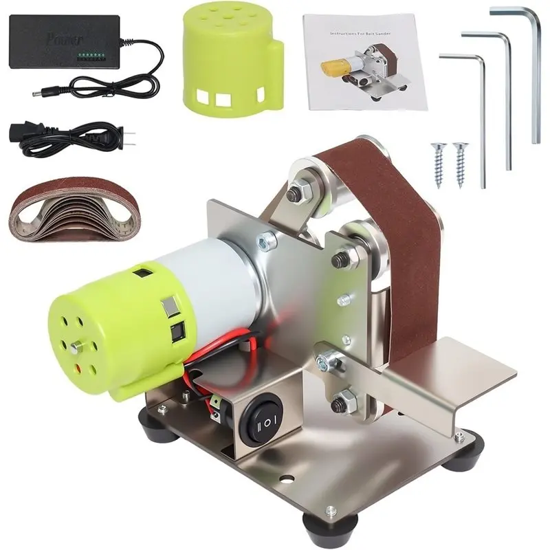 HOT-Mini Belt Sander Knife Sharpener Electric Polisher Machine For Knife Making, Wood Metal Working And Handcraft US Plug
