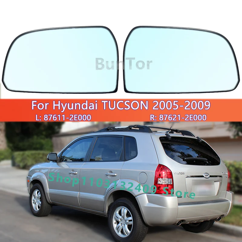 For HYUNDAI Tucson 2005 2006 2007 2008 2009 Left or Right Side Rearview Glass/ 87611-2E000  87621-2E000/Wing Mirror Lens