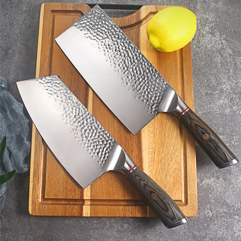 

Forged Butcher Knife Traditional Hammer Stainless Steel Knife Slicing Knife Cook Handmade Kitchen Knives Cleaver Chopping Knife