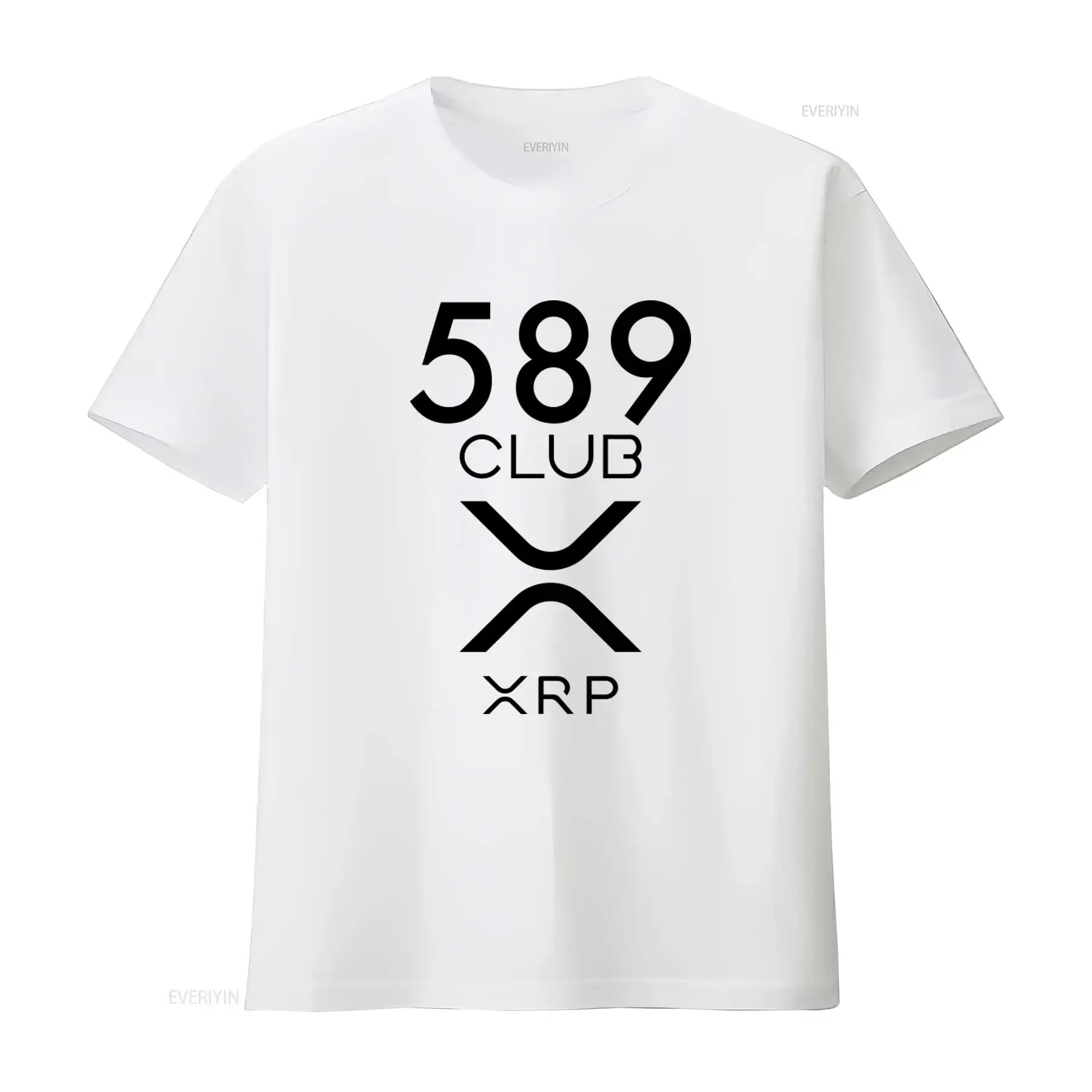 589 Club Xrp Crypto T-Shirt Cryptocurrency Ripple Vintage Washed Designer-Kleidung Bequeme Mode Dehnbar Weich Stilvoll
