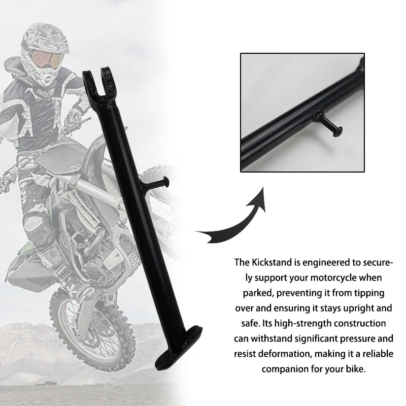 LESQUE Pit Dirt Bike Foot Side Kick Stand Support Kickstand Motorcycle Accessories Universal For Motocross Hond Monkey Bikes