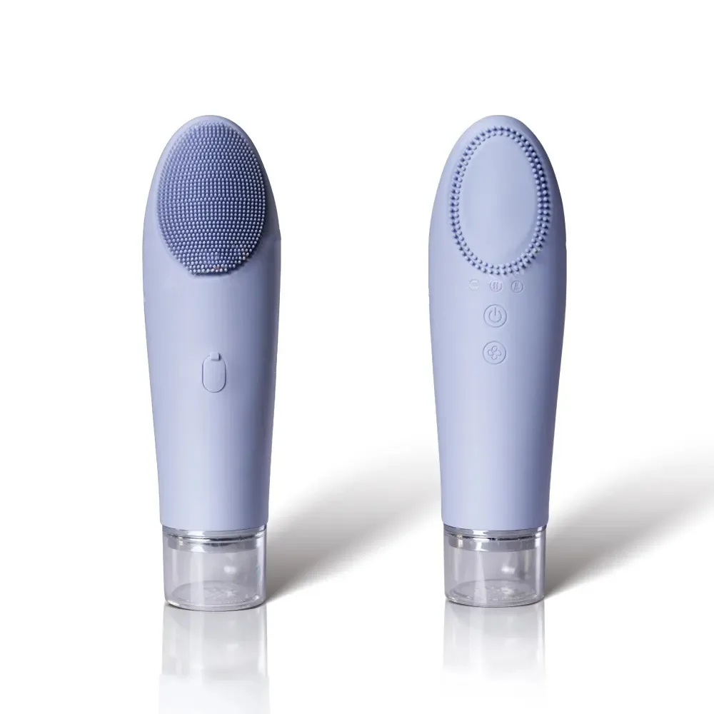 

Professional 6 in 1 Pore Cleaner Face Cleans Wash Scrub Rotating Heating Silicone Facial Cleaning Brush