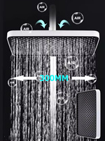 New 30CM Large Flow Big Boost Rainfall Shower Head High Pressure Shower Ceiling Mounted Top Rain Shower Bathroom Accessories