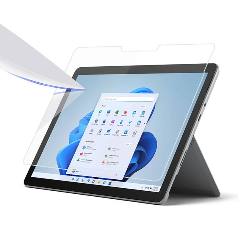 Protecteur d'écran anti-rayures, 2 pièces, pour Microsoft Surface Pro 4 5 6 7 8X9 13 ''12.3 Go 2 3, verre trempé transparent