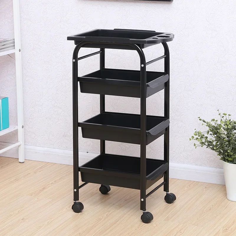 

Mobile Cart Barber Trolley Hairdresser Rollers Wheels Storage Organizer Salon Furniture Multi-purpose Beauty Auxiliary Car Tool