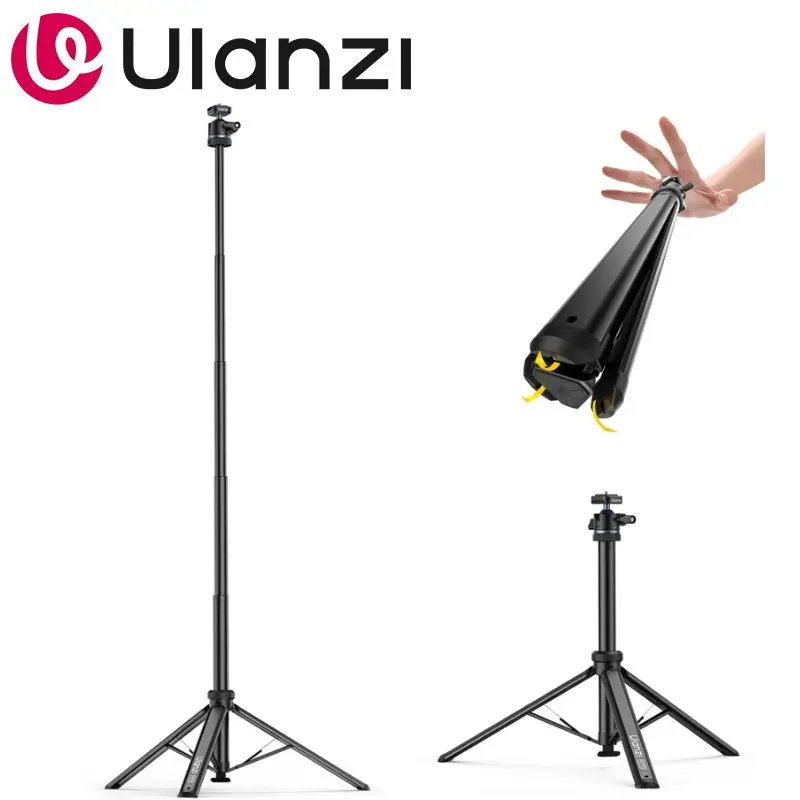 Trípode Ulanzi MT93 de apertura automática con cabezal esférico Uka de 1.6m, despliegue instantáneo con un solo toque, trípode para cámara DSLR, sin espejo y para vlogging.