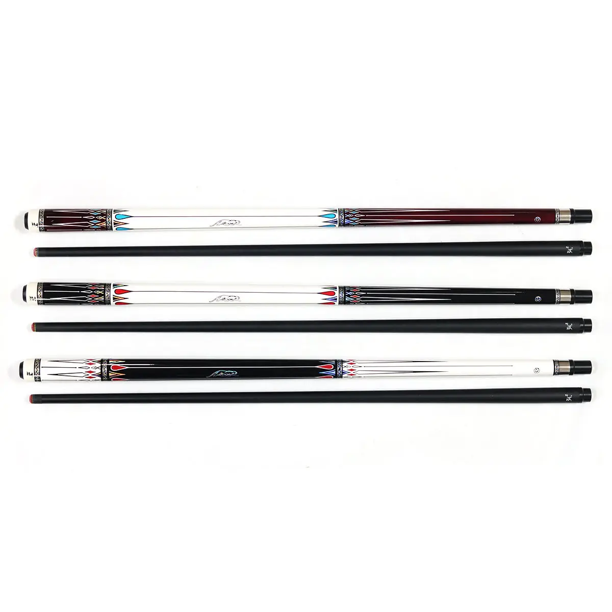 Hot Sell Premium carbon fiber handmade shaft muti-layers tip 1/2-pc Pool Billiard cue stick 12.75 mm tip for sale