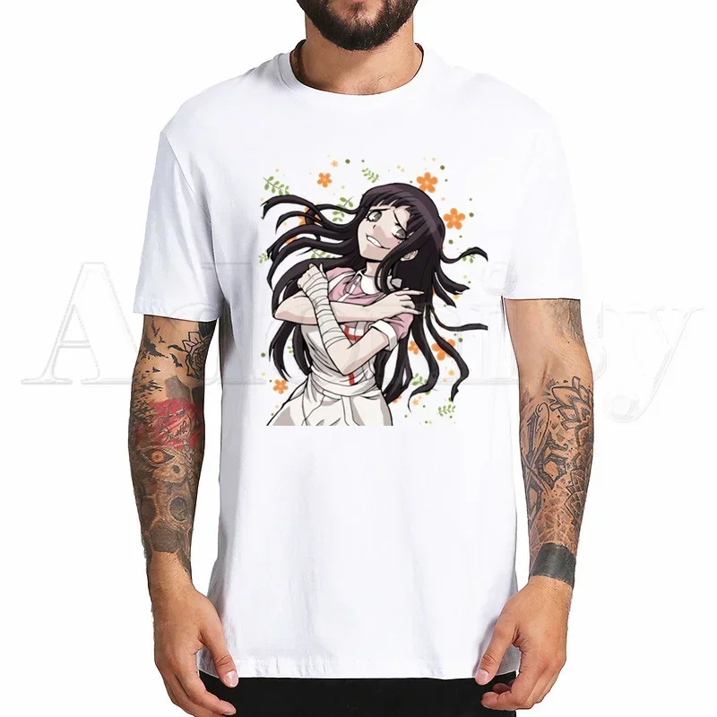 Mikan Tsumiki Harajuku hombre camisetas camisetas camisa Tops diseño de manga corta estético Anime camiseta