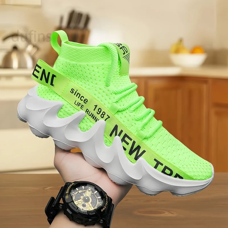 Casual men's shoes Fashion Breathable outdoor sports walking mesh running fitness Light breathable tennis jogging shoes