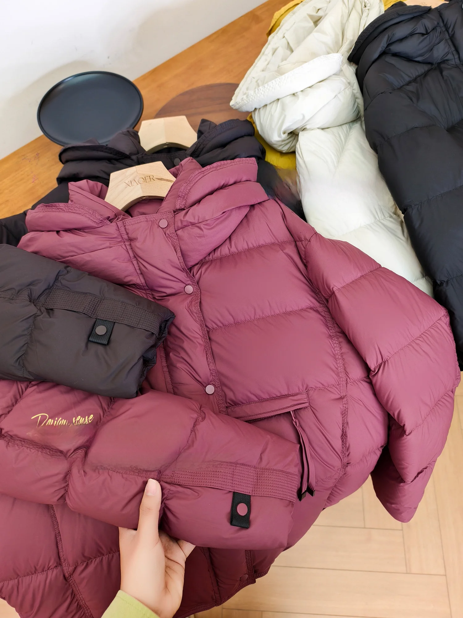 

New National Stand 90 Du down Hooded Jaet Thiened Stand Collar Commuter Outerwear Women Winter Warm Lady's Coat