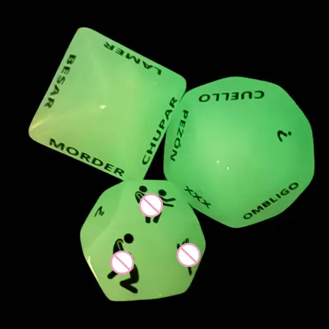 Noctilucent Dice Set Adult Posture Couple party date night Game Erotic Lovers Position Perfect Anniversary Gift Romantic Toys
