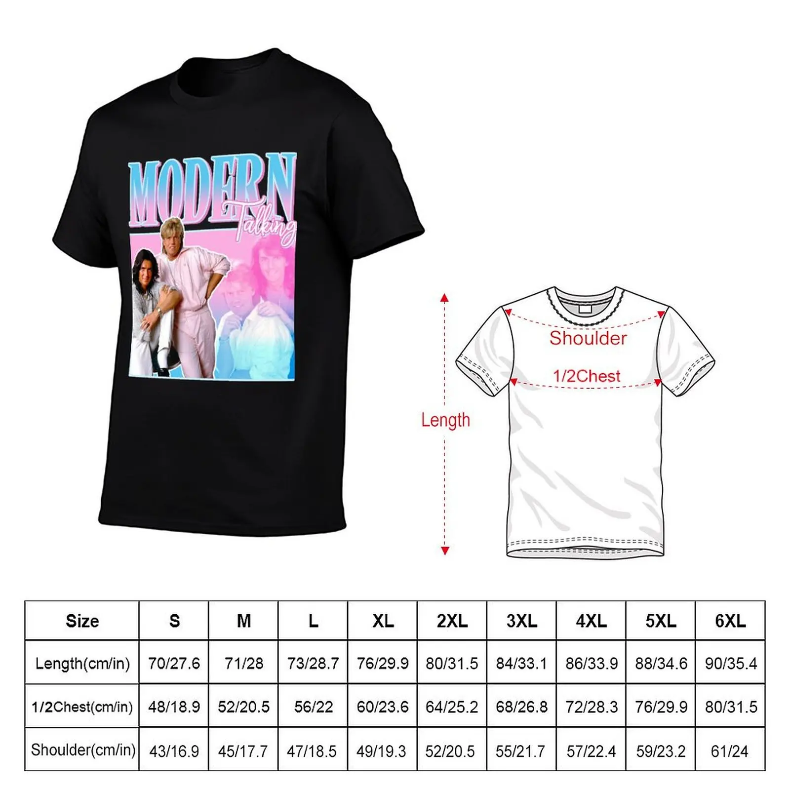 Modern Talking Y2K Vintage Classic T-Shirt Trendy Print Short Sleeve T-Shirt