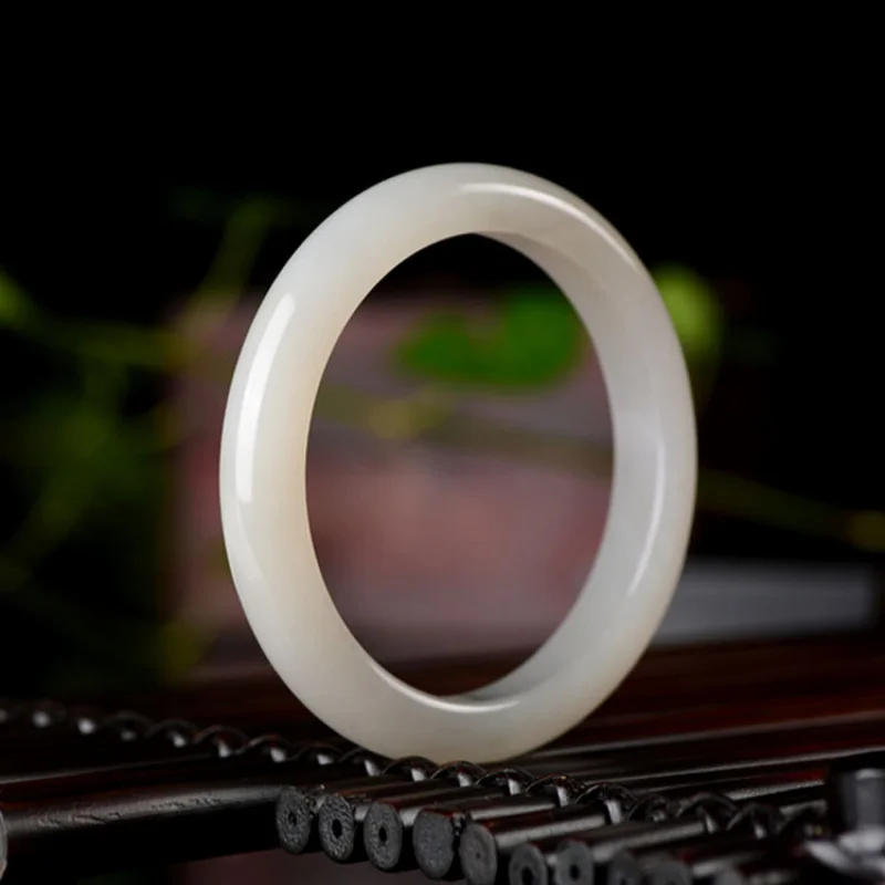 , white , Hotan jade bracelets women