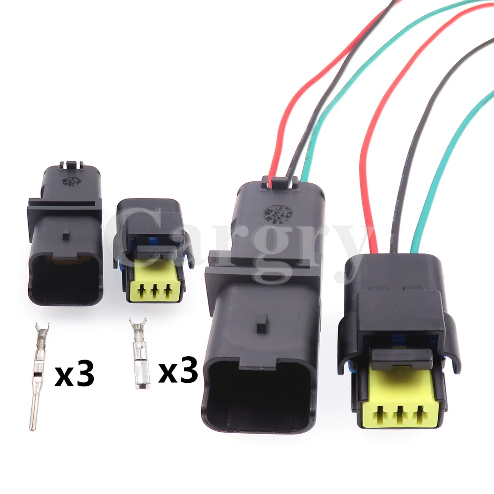 1 Set 3P 211PC032S0049 Auto Socket For Peugeot 211PL032S0049 AC Assembly Car Water Temperature Sensor Waterproof Cable Connector