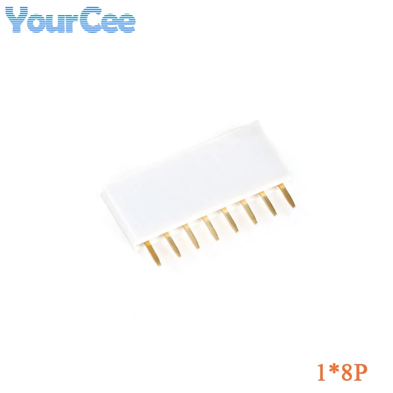 20pcs Single Row Pin Socket Female 2.54mm 1*40P 20P 16P 10P 8P 6P 5P 4P 3P 2P White/Red/Blue Connector Straight Needle Base