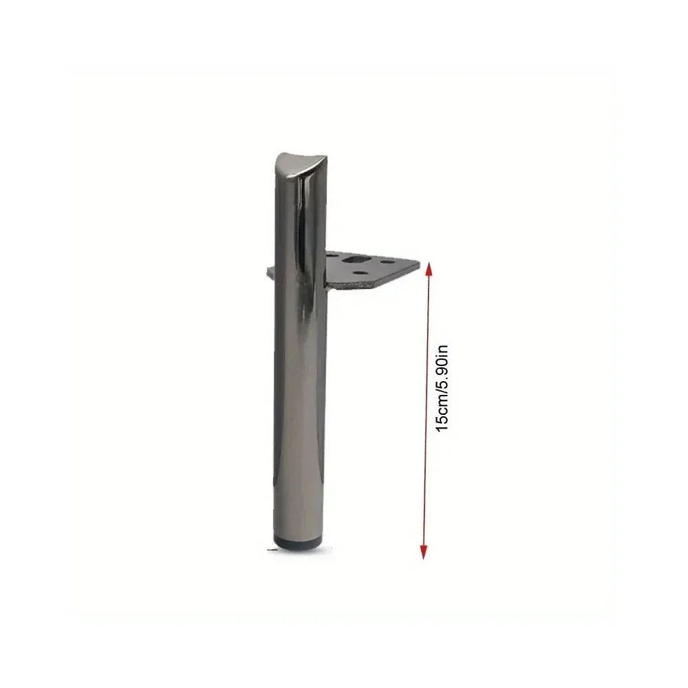 4pcs Modern Metal Furniture Legs for Sofa, Coffee Table, TV Stand, Cabinet - Sturdy Replacement Feet, 10cm Height, Easy