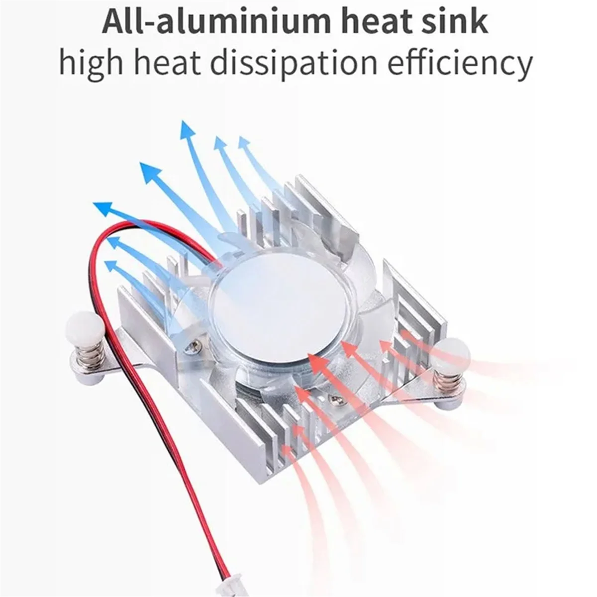 For Orange Pi 5 Plus Integrated Aluminum Heatsinks Active Cooling Fan_Y80A