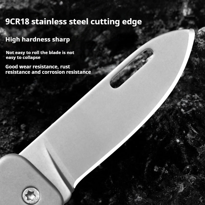 Mini Outdoor Folding Knife Edge High Hardness Camping Self-defense Knife Gift Fruit Knife Open Box Tool Key Pendant