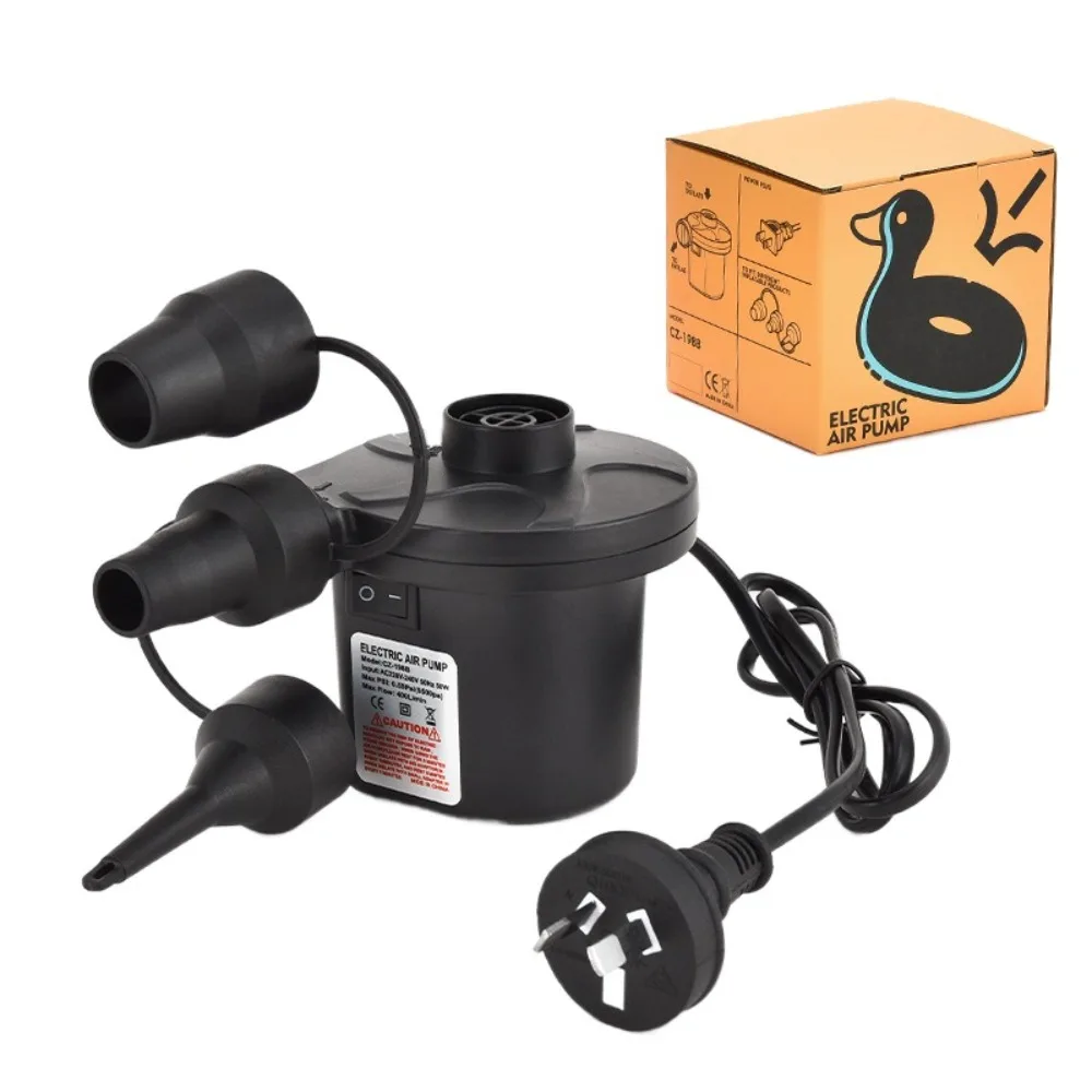 

High Quality 3 Nozzles Electric Air Inflator Quick Fill Durable Quick Fill Inflator Portable Inflator Outdoor Camping