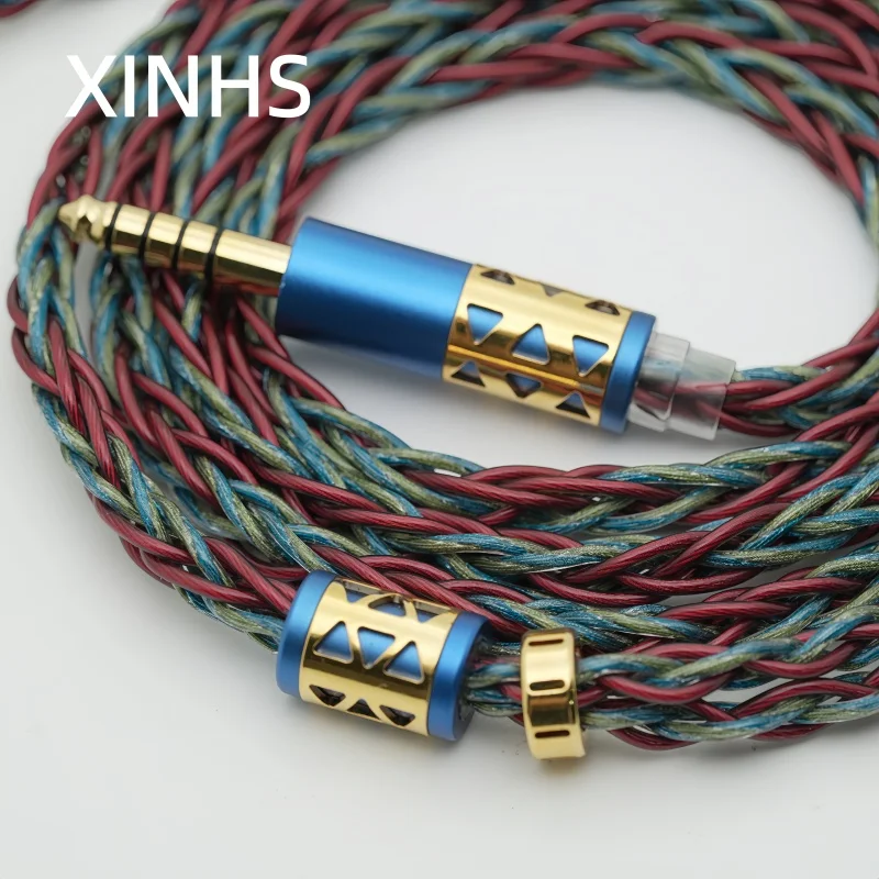 XINHS XH03 Wildweave Dream 8-Core 7N OCC versilbertes HIFI IEM-Kabel, 2Pin/MMCX/IE900, 2,5/3,5/4,4mm Stecker – Detail 6