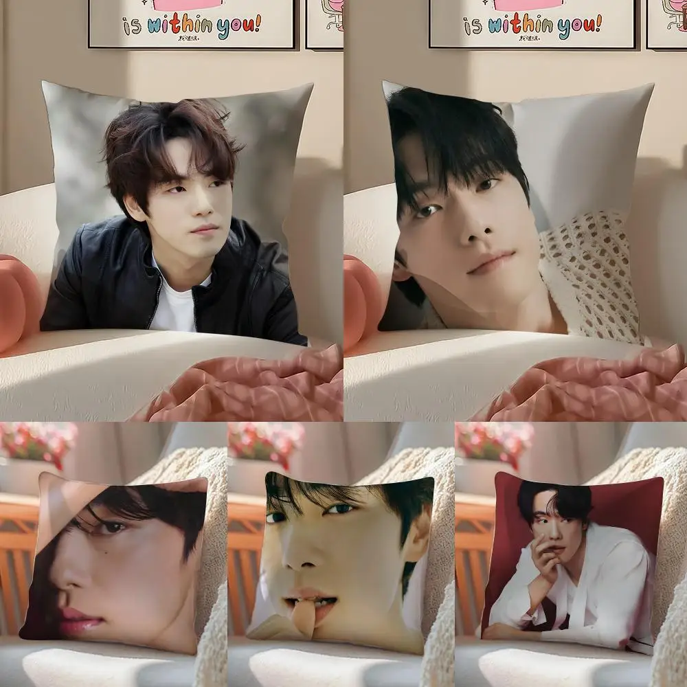Intense Actor K-Kim Jung-hyun Cushion Cover Pillowcase Short Plush Invisible zipper Room Sofa Cushion Cover