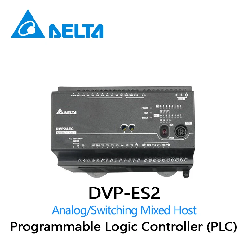 Delta PLC Programmable Controller DVP-ES2 Analog/Switching Mixed Host 16K Program Area 10k words Data Register AC/DC Power