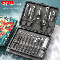 18pcs Manicure Set Professional Nail Clipper Kit Pedicure Tools Ingrown ToeNail Trimmer, Cuticle Cutter Fingernails Grooming Kit
