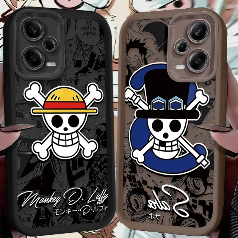 Anime O-One Pieces Skull Phone Case For Xiaomi Redmi Note 13 12 11 Pro Plus 5G 12S 11S 10S 10 9 9S 8 12C 13C 4G Silicone Cover