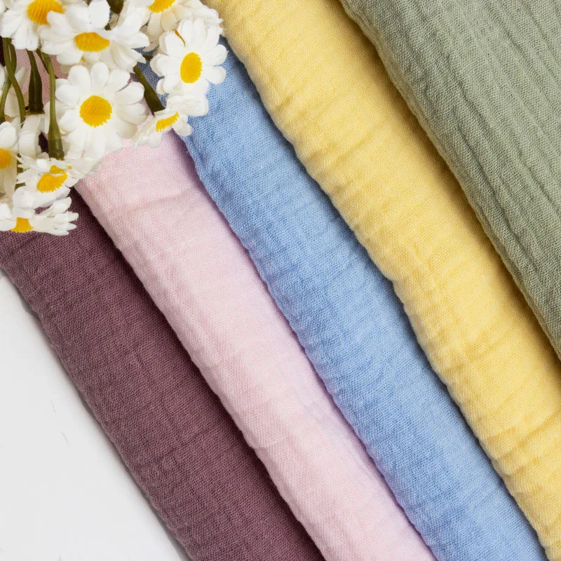 Tela de Gasa de Doble Capa para Coser, Acolchar, Pijamas, Decoración del Hogar, Material Transpirable para Cocina, Fondos de Boda, Decoración de Fiestas