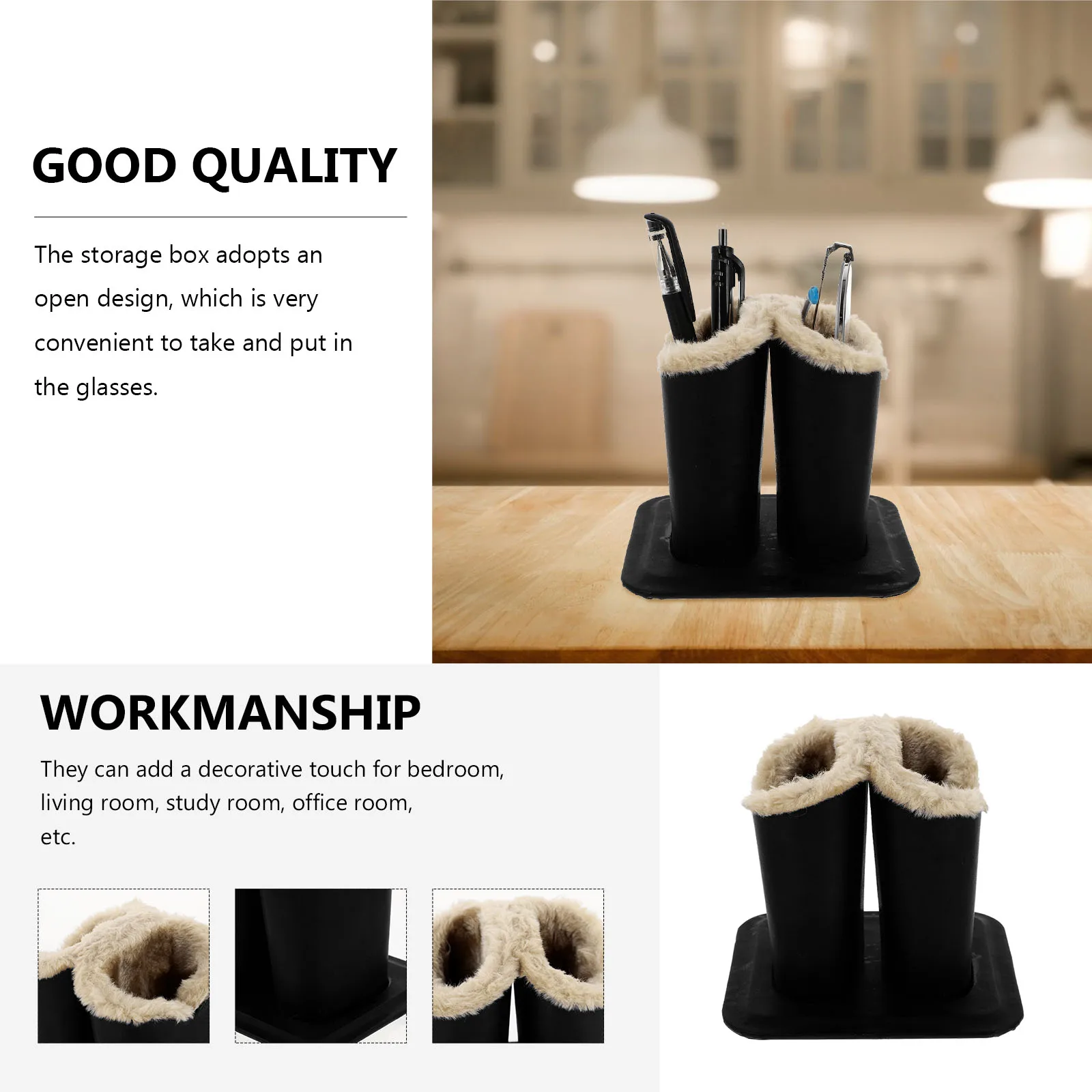 

Stylish Lined Holder Glasses Display Stand For Bedroom Living Room Decor Desktop Glasses Stand Case Storage Rack Case
