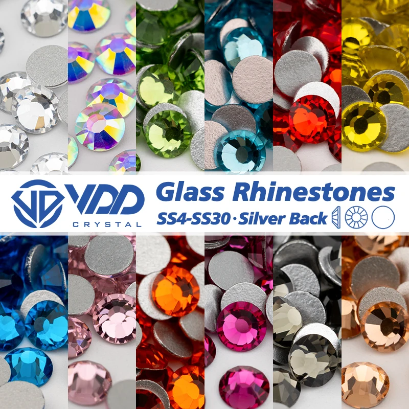 VDD New Colors SS4-SS30 High-Quality Glass Crystal Rhinestones Glitter Strass Flatback Stones For Nail Art DIY Crafts Decoration