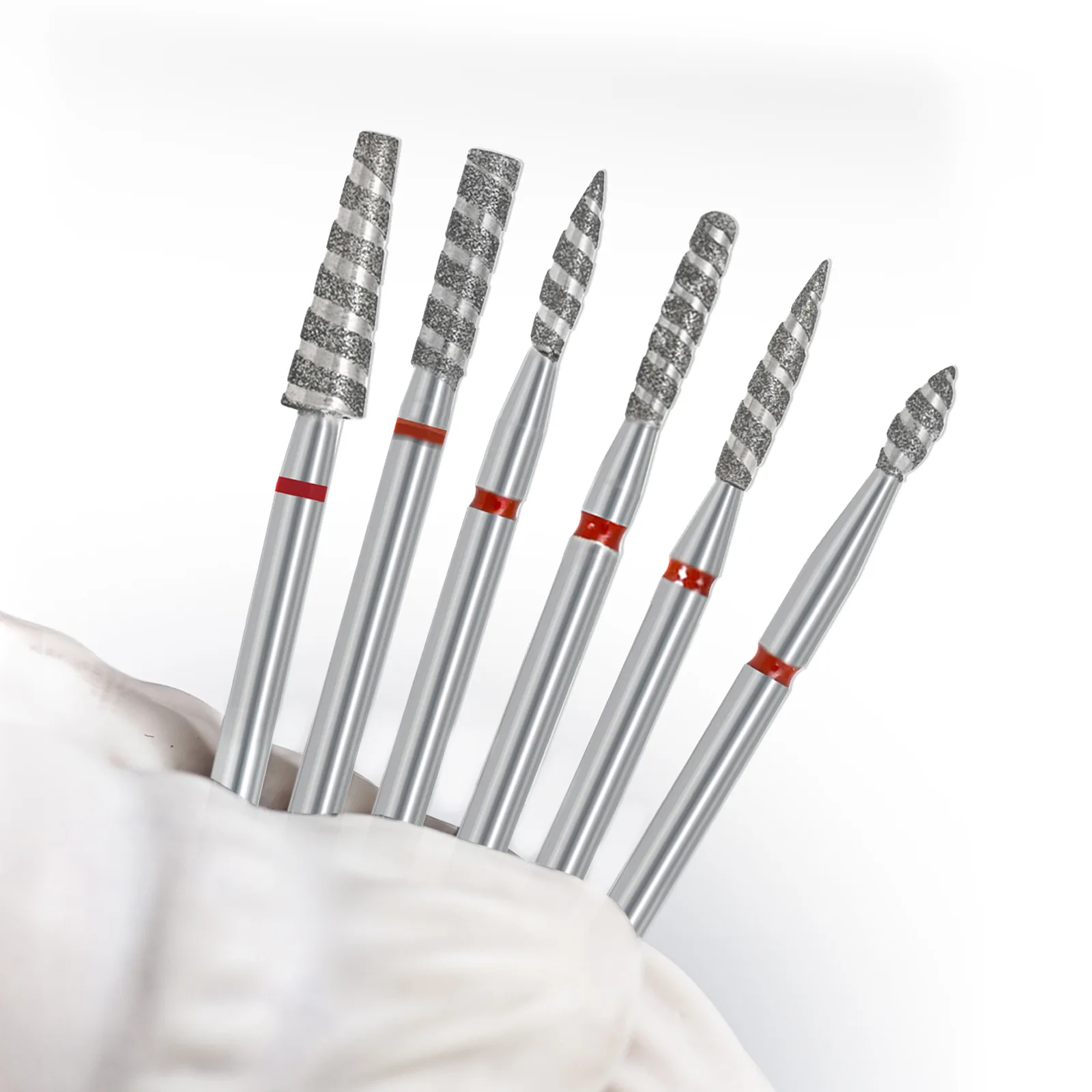 

6 шт., набор алмазных сверл для ногтей, профессиональный маникюр, инструменты для удаления омертвевшей кожи, набор для подготовки, высокое качество