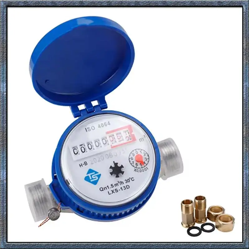 Aug. Practical Water Meter With Mechanical Rotary Wing, E-Type Precision Pointer Counter, And Copper Fittings