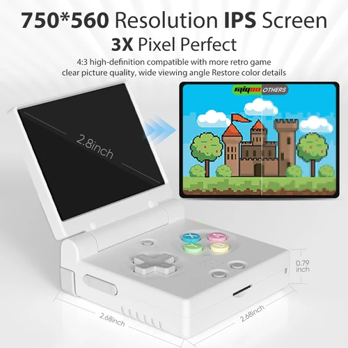 Imagen 2 del producto MIYOO Mini consola de juegos portátil Retro con tapa, pantalla IPS de 2,8 pulgadas, consolas de videojuegos portátiles clásicas, simulador de reproductores Retroid, regalo